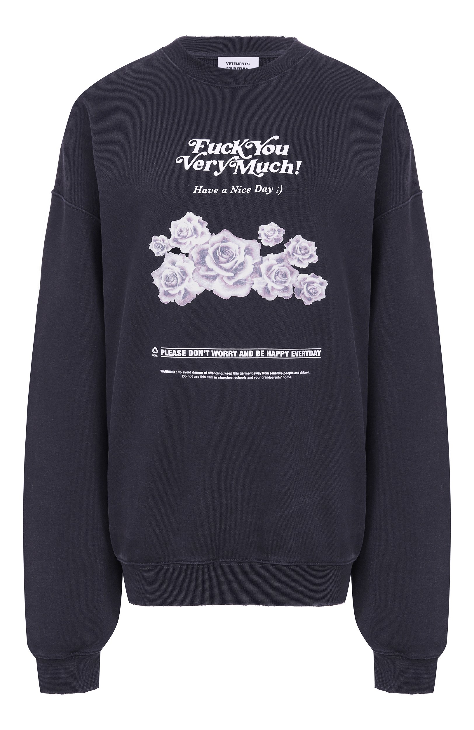 Хлопковый свитшот VETEMENTS, арт. MH27CN203B, фото 1