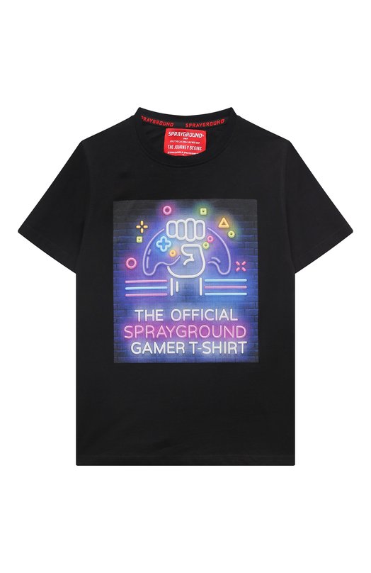 

Хлопковая футболка Sprayground, Чёрный