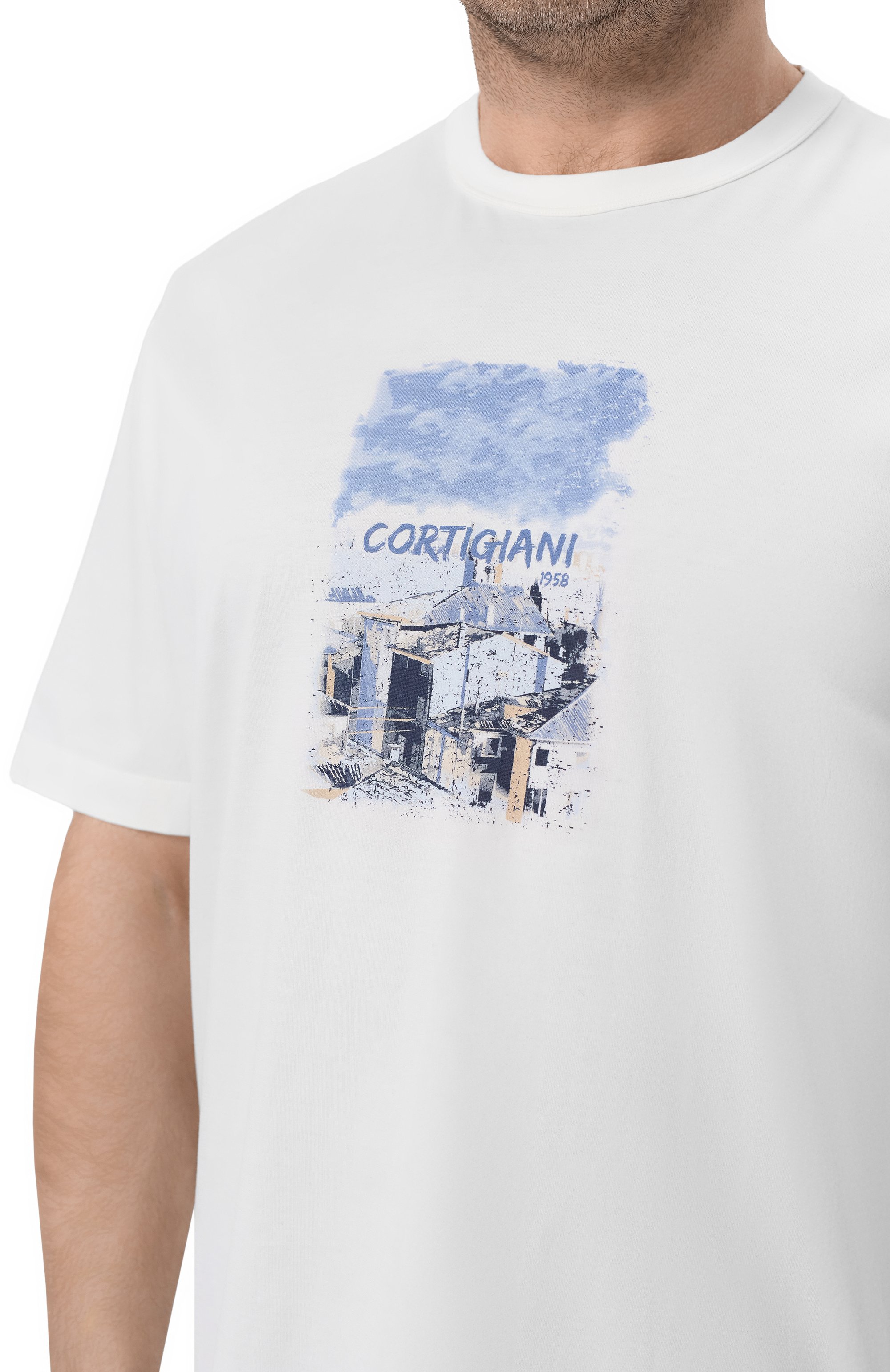 Хлопковая футболка CORTIGIANI, арт. 4AJ602, фото 5