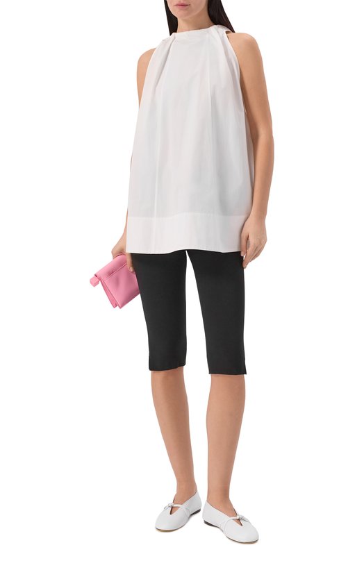 Кожаные балетки Moschino MA11050C10/MA0 Белый  MA11050C10/MA0 Фото 3