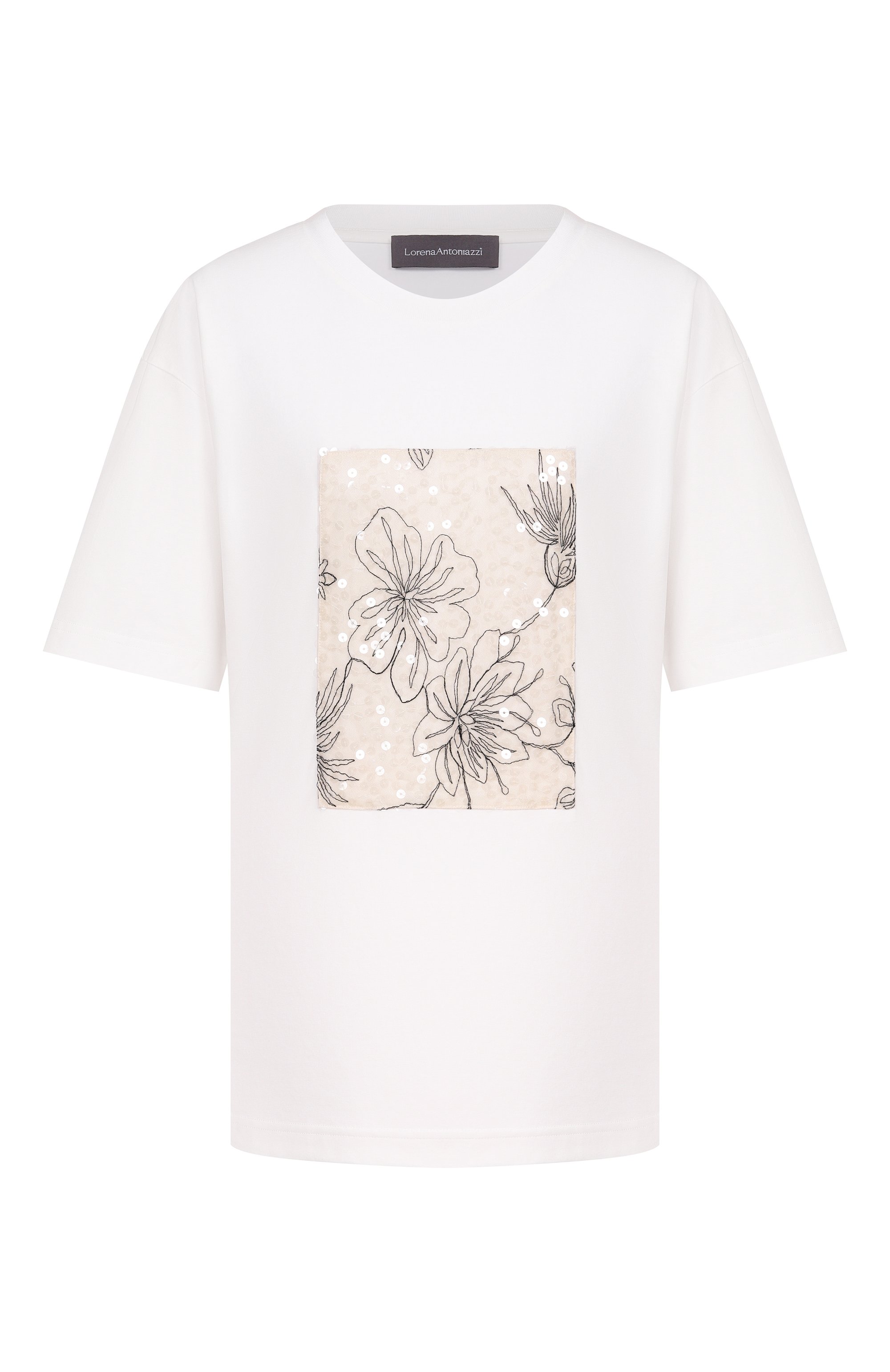 Хлопковая футболка LORENA ANTONIAZZI, арт. P2661TS08A/4577, фото 1