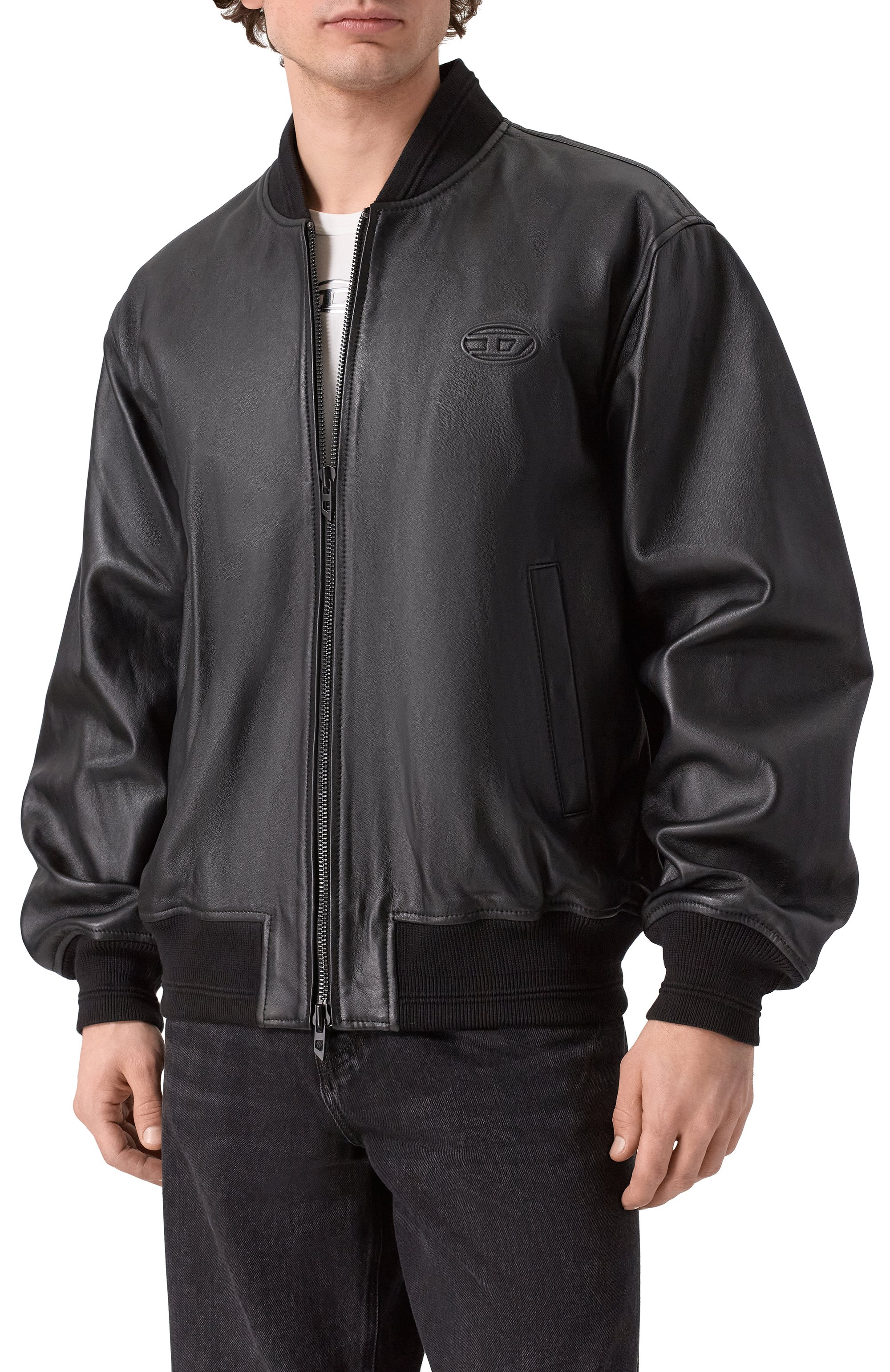 Кожаный бомбер DIESEL, арт. A20476/0PFAH, фото 3