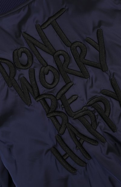 Бомбер с вышивкой на спине SOMETIME SOON синего цвета по цене 8295 руб., арт. 72130170, фото 3 Бомбер с вышивкой на спине SOMETIME SOON, арт. 72130170, фото 3