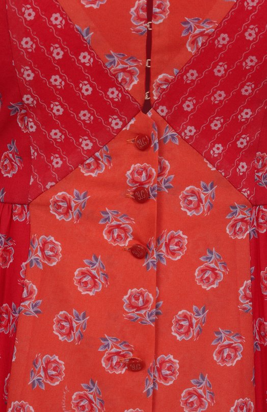 Хлопковое платье Ulyana Sergeenko ABM011SS24P 1772Т24 Красный  ABM011SS24P 1772Т24 Фото 6