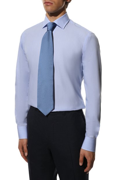 Хлопковая сорочка ALESSANDRO GHERARDI голубого цвета по цене 21700 руб., арт. BP1-2G-7T/W015, фото 3 Хлопковая сорочка ALESSANDRO GHERARDI, арт. BP1-2G-7T/W015, фото 3