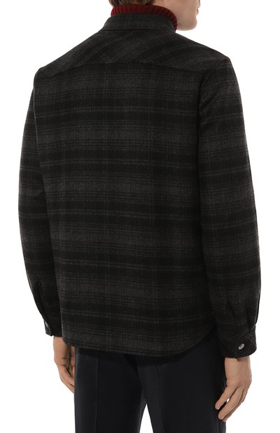 Шерстяная куртка-рубашка BOGNER темно-серого цвета по цене 66100 руб., арт. 38909230, фото 4 Шерстяная куртка-рубашка BOGNER, арт. 38909230, фото 4