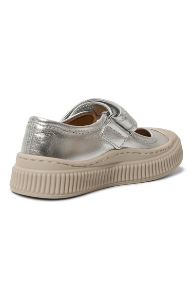 Кожаные кеды MARNI серебряного цвета по цене 21150 руб., арт. 79592/VAR3/24-27, фото 3 Кожаные кеды MARNI, арт. 79592/VAR3/24-27, фото 3