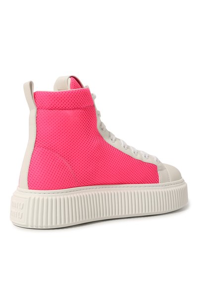 Комбинированные кеды MIU MIU разноцветного цвета по цене 77000 руб., арт. 5T727D-1ABK-F0O0J-005, фото 5 Комбинированные кеды MIU MIU, арт. 5T727D-1ABK-F0O0J-005, фото 5