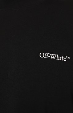 Мужская хлопковая футболка OFF-WHITE черного цвета, арт. 0MAA120F24JER006 | Фото 5 (Материал внешний: Хлопок; Рукава: Короткие; Драгоценные камни: Проставлено; Материал сплава: Проставлено; Длина (для топов): Стандартные; Стили: Гранж; Принт: С принтом)