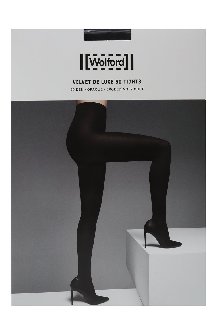 Женские колготки WOLFORD черного цвета, арт. 10687 | Фото 1 (Материал внешний: Синтетический материал; Нос: Не проставлено; Автоматизация состава: Проставлено)