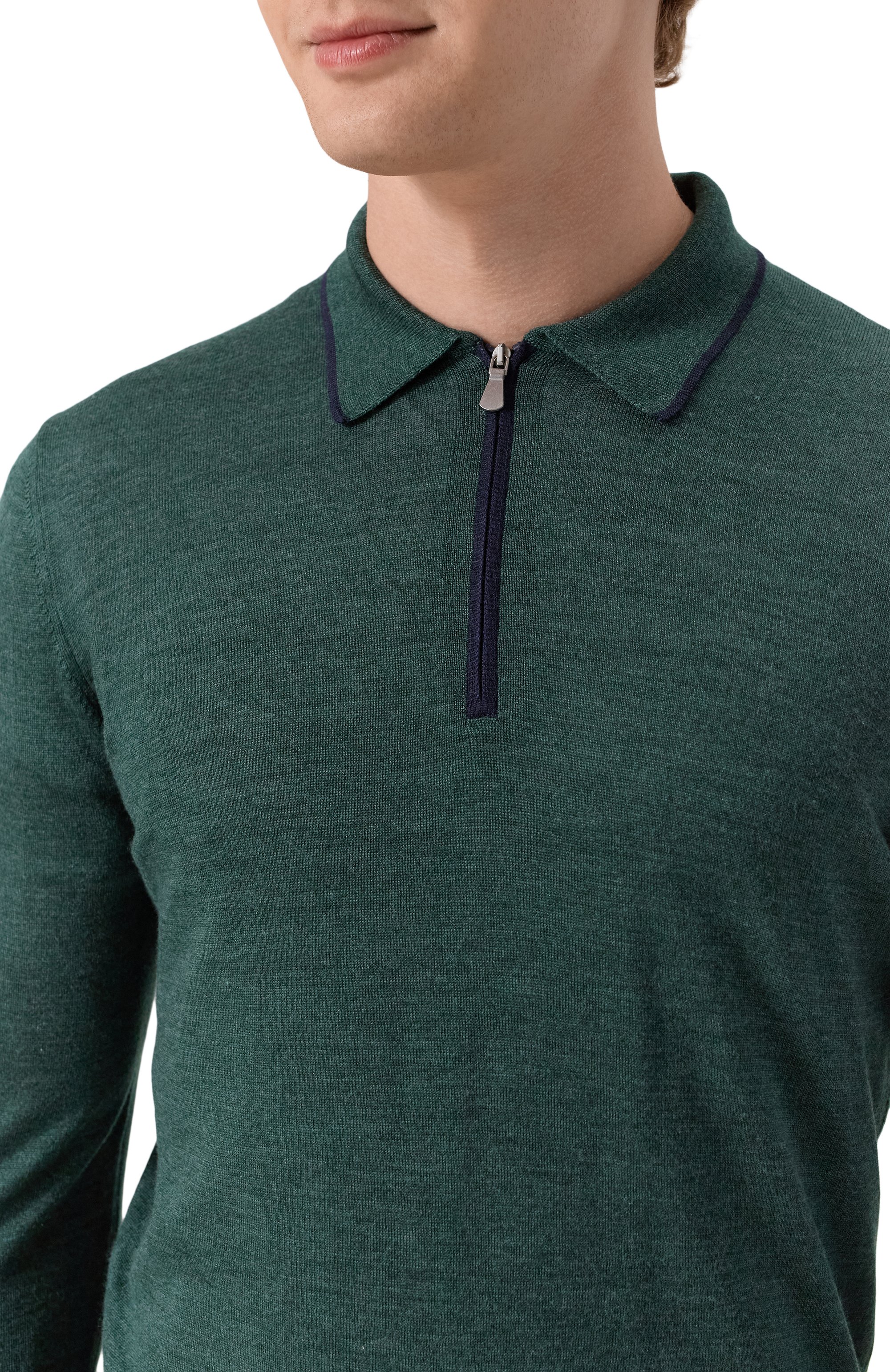 Поло из шерсти и шелка GRAN SASSO, арт. 57146/13125, фото 5