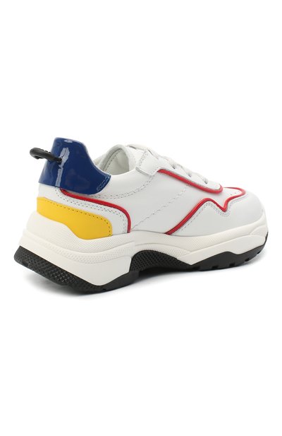 Кожаные кроссовки DSQUARED2 белого цвета по цене 26700 руб., арт. 67060/KIPS/PIUMA/SCUBA/18-27, фото 3 Кожаные кроссовки DSQUARED2, арт. 67060/KIPS/PIUMA/SCUBA/18-27, фото 3