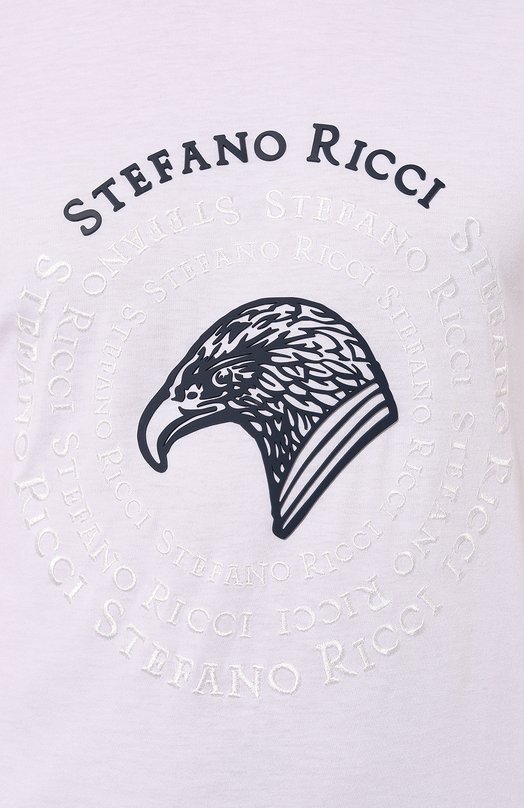 Хлопковая футболка Stefano Ricci MNH3402690/803 Белый  MNH3402690/803 Фото 5