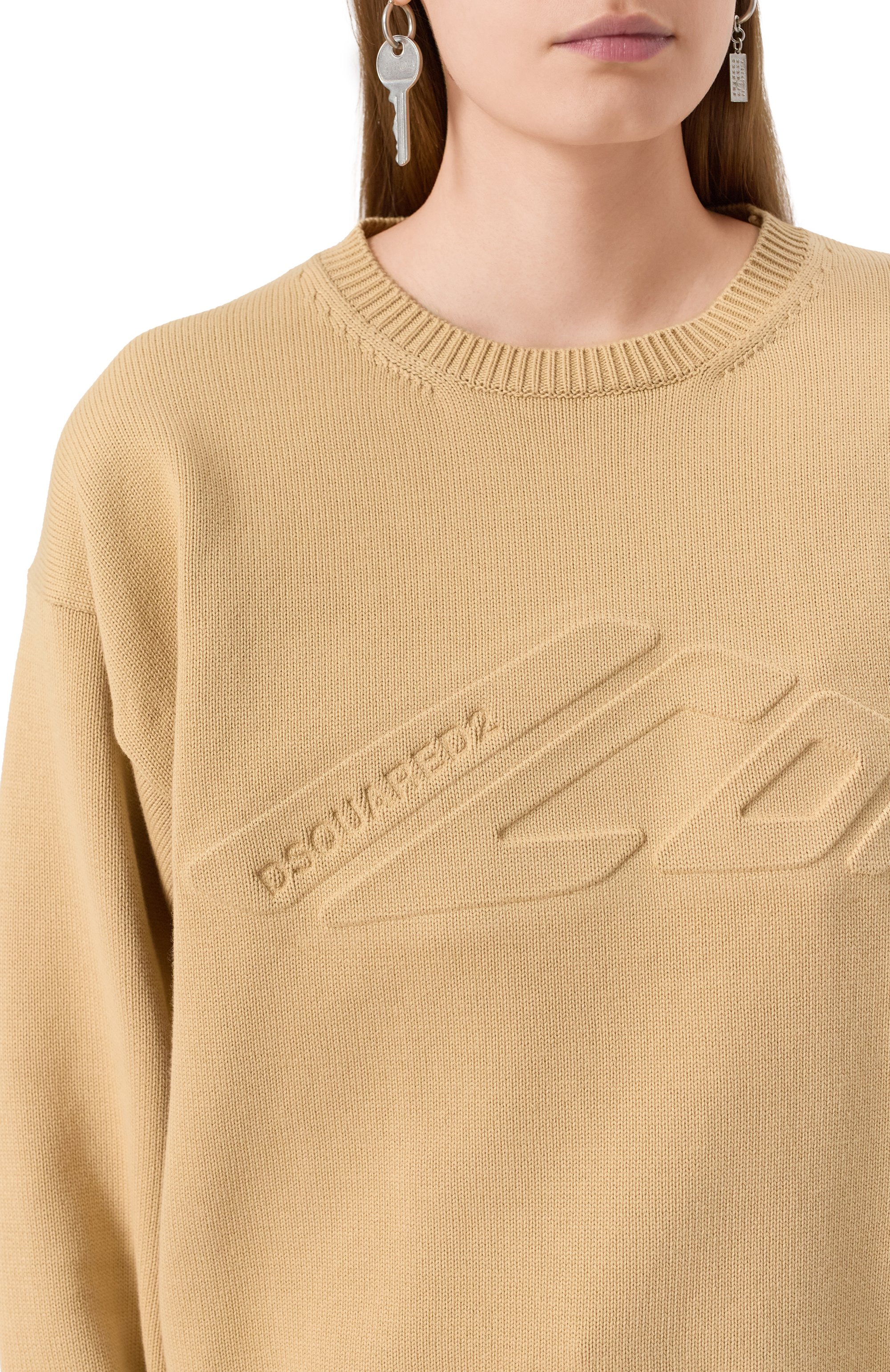 Хлопковый пуловер DSQUARED2, арт. S80HA0018/D13109, фото 5