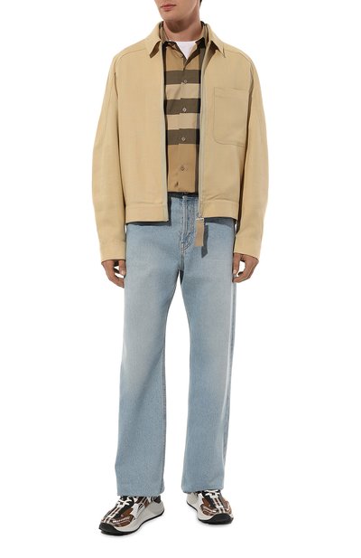 Комбинированные кроссовки vintage check BURBERRY, арт. 8064282, фото 2