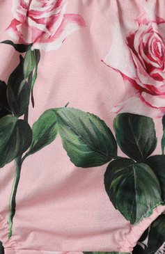 Женский комплект из платья и шорт DOLCE & GABBANA розового цвета, арт. L2JD9R/G700S | Фото 7 (Нос: Не проставлено; Материал внешний: Хлопок; Ростовка одежда: 6 мес | 68 см, 24 мес | 92 см, 18 мес | 86 см, 12 мес | 80 см, 3 мес | 62 см, 9 мес | 74 см)