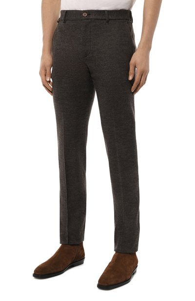 Шерстяные брюки STEFANO RICCI темно-коричневого цвета по цене 108000 руб., арт. M1T3300081/W0009P, фото 3 Шерстяные брюки STEFANO RICCI, арт. M1T3300081/W0009P, фото 3