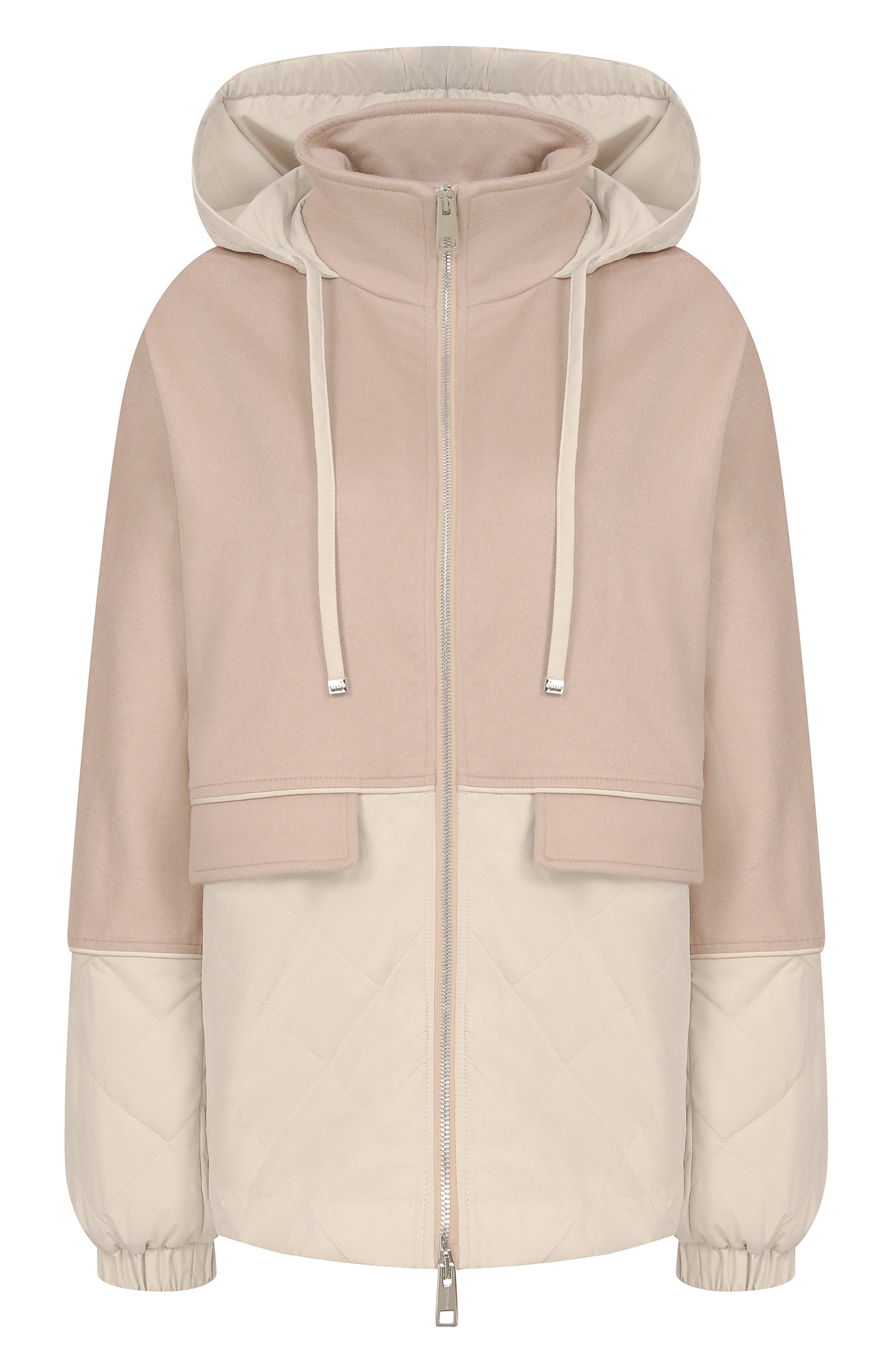 Комбинированная ветровка KITON бежевого цвета по цене 699500 руб., арт. D61623K03942, фото 1 Комбинированная ветровка KITON, арт. D61623K03942, фото 1