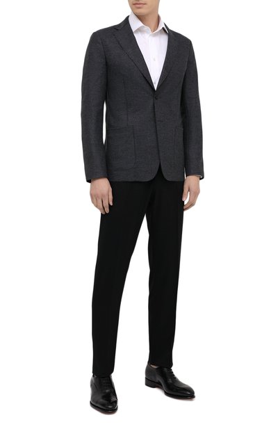 Шерстяной пиджак GIORGIO ARMANI темно-серого цвета по цене 161500 руб., арт. 0WGGG0GS/T01VX, фото 2 Шерстяной пиджак GIORGIO ARMANI, арт. 0WGGG0GS/T01VX, фото 2