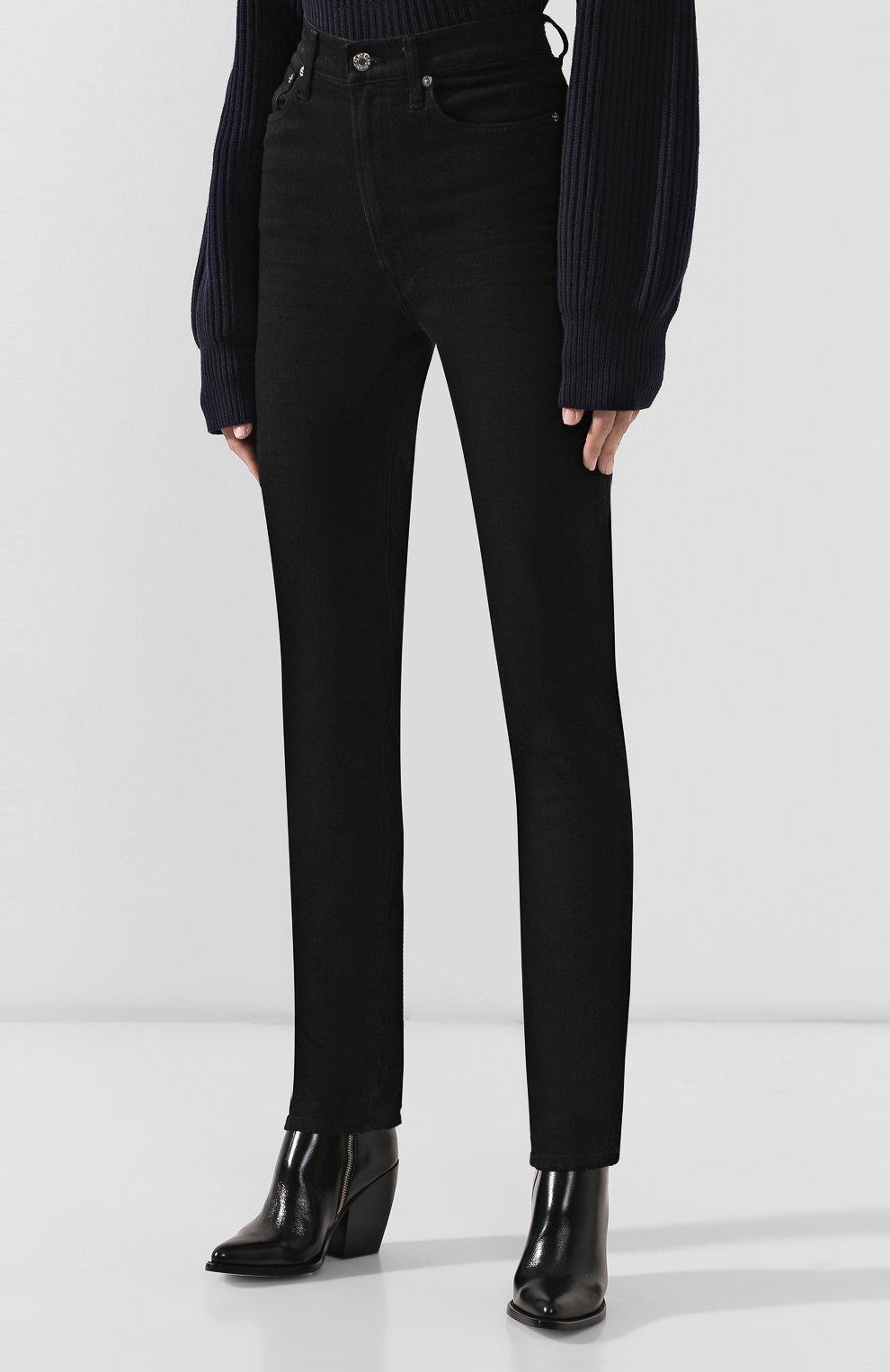 Джинсы HELMUT LANG черного цвета по цене 22900 руб., арт. J04DW208, фото 3 Джинсы HELMUT LANG, арт. J04DW208, фото 3