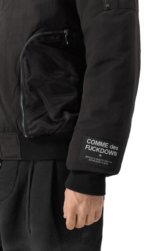Утепленный бомбер Comme des Fuckdown CFABM01702 Чёрный  CFABM01702 Фото 5