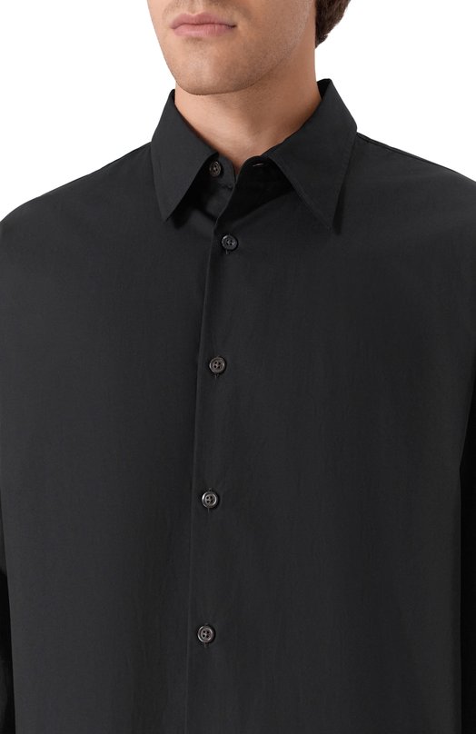 Хлопковая рубашка Dries Van Noten 020767-2293-900 Чёрный  020767-2293-900 Фото 5