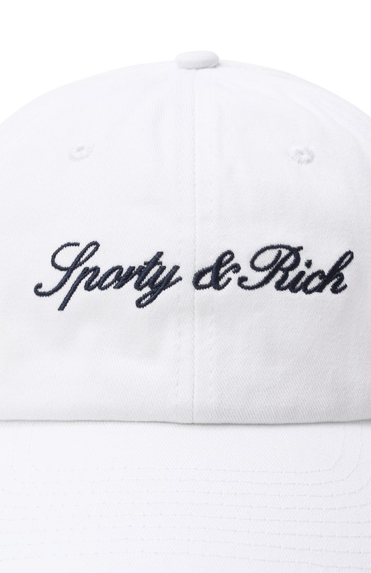 Хлопковая бейсболка Sporty and Rich AC07968329WH01 Белый  AC07968329WH01 Фото 3