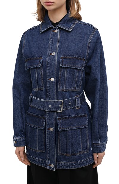 Джинсовая куртка MSGM синего цвета по цене 46150 руб., арт. 2941MDH49L 207729, фото 3 Джинсовая куртка MSGM, арт. 2941MDH49L 207729, фото 3