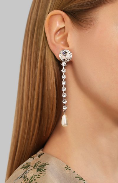 Серьги с отделкой из кристаллов MIU MIU, арт. 5JO006-2ARA-F0QCD, фото 2