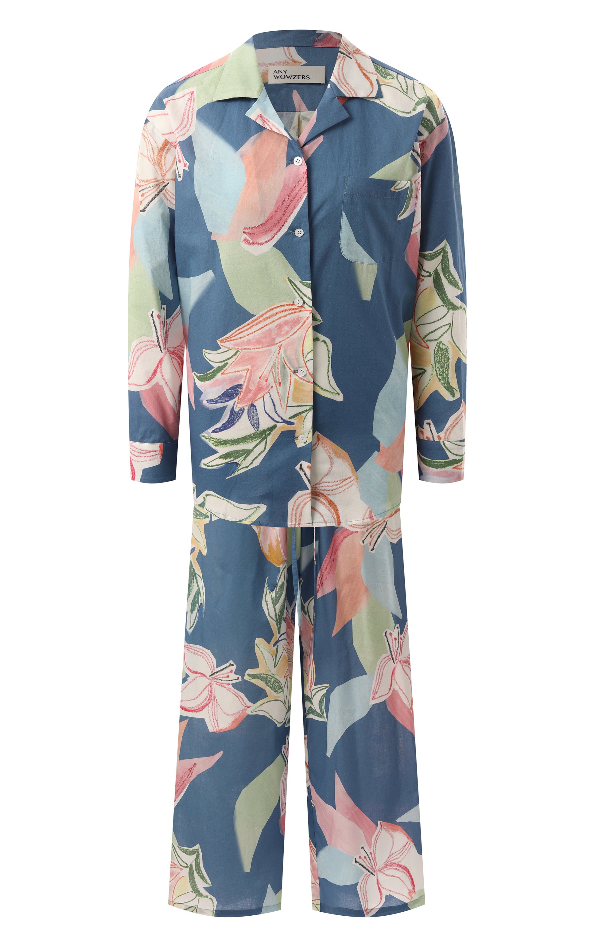 Хлопковая пижама ANY WOWZERS, арт. WKND02-LILB, фото 1