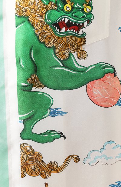 Шелковая рубашка CASABLANCA белого цвета по цене 51950 руб., арт. MS20-SH-003 SH0RT SLEEVE SHIRT S0UVENIR DE L`ARCHI, фото 5 Шелковая рубашка CASABLANCA, арт. MS20-SH-003 SH0RT SLEEVE SHIRT S0UVENIR DE L`ARCHI, фото 5