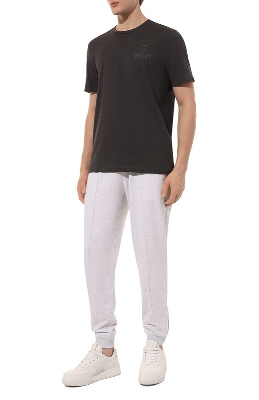 Хлопковая футболка Corneliani 94G586-9425042 Серый  94G586-9425042 Фото 2