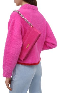 Женская сумка le sac ciuciu JACQUEMUS розового цвета, арт. 213BA101-3110 | Фото 7 (Размер: medium; Материал: Натуральная кожа; Сумки-технические: Сумки через плечо; Материал сплава: Проставлено; Драгоценные камни: Проставлено)
