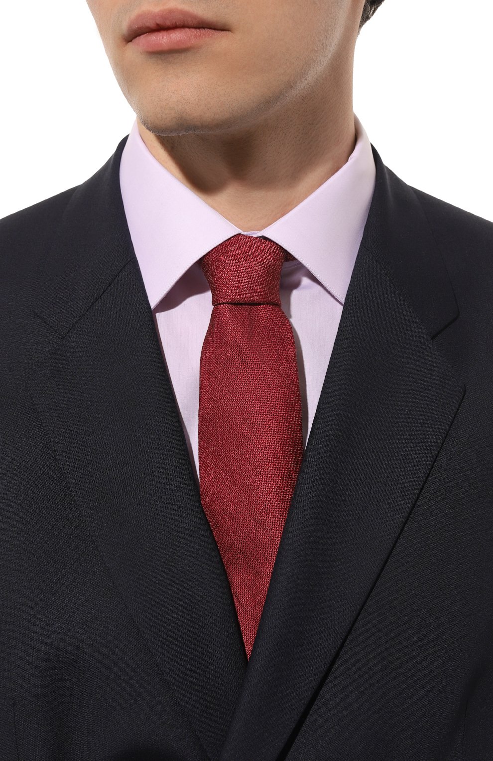 Галстук из шелка и льна CORNELIANI, арт. 93U302-9320317, фото 2