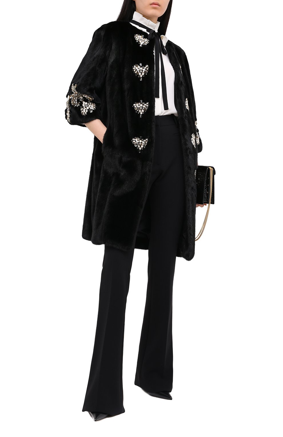 Шуба из меха норки DOLCE & GABBANA, арт. 0102/F0P25F/FUPLH, фото 2