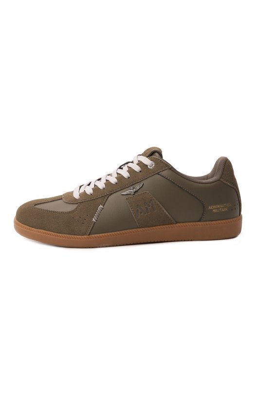 Кожаные кеды Aeronautica Militare SC0315UPL00244 Хаки  SC0315UPL00244 Фото 4