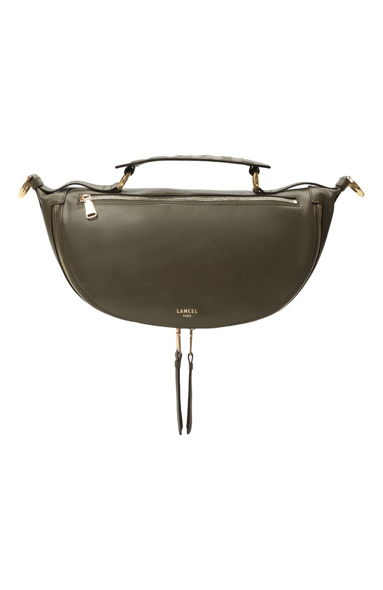 Женская сумка origami medium LANCEL хаки цвета, арт. A12528 | Фото 1 (Размер: medium; Материал: Натуральная кожа)