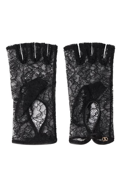Митенки VALENTINO черного цвета по цене 69950 руб., арт. 8W2GD00M/HRK, фото 2 Митенки VALENTINO, арт. 8W2GD00M/HRK, фото 2