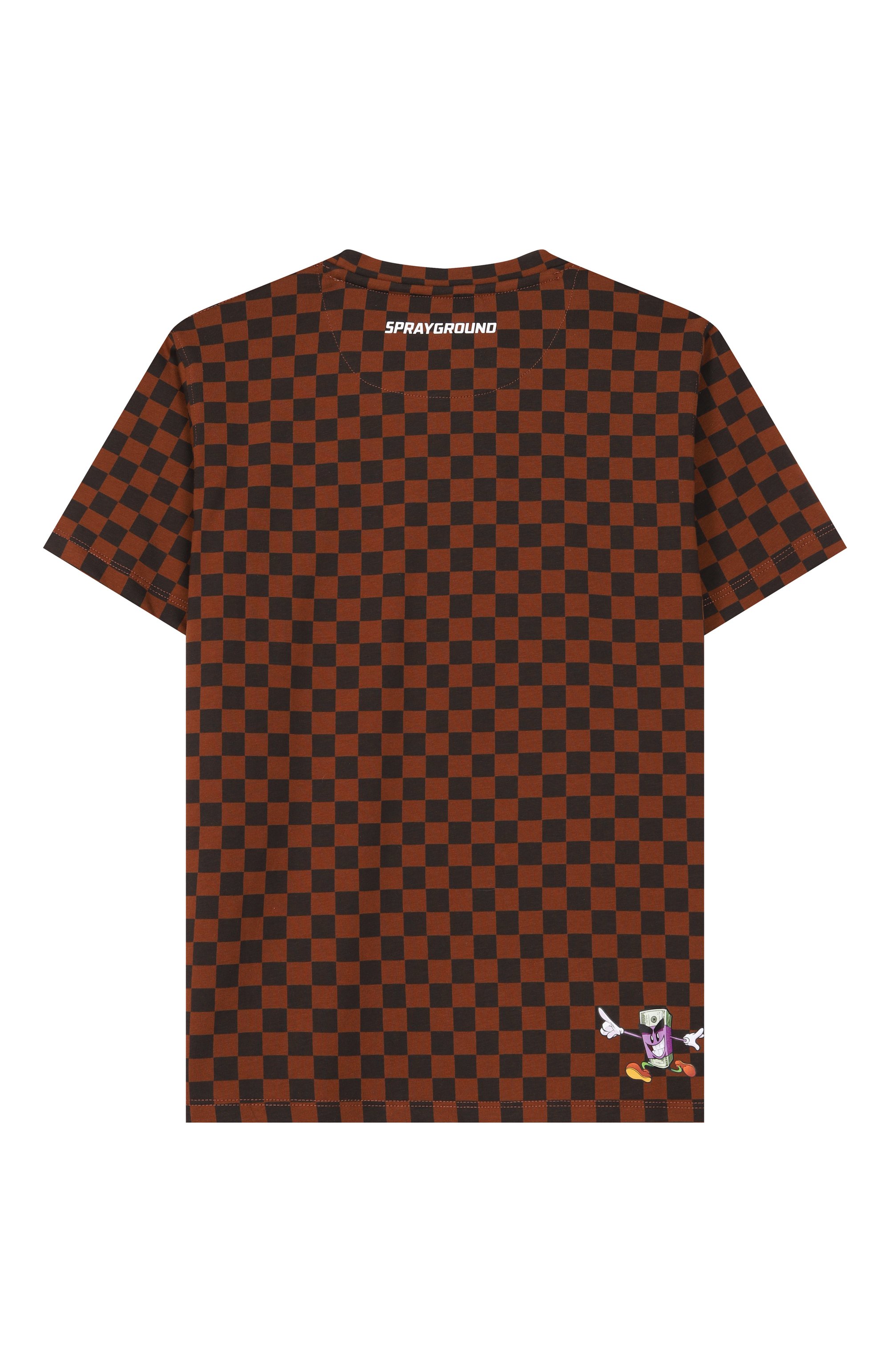 Хлопковая футболка SPRAYGROUND коричневого цвета по цене 9950 руб., арт. SPY1424, фото 2 Хлопковая футболка SPRAYGROUND, арт. SPY1424, фото 2