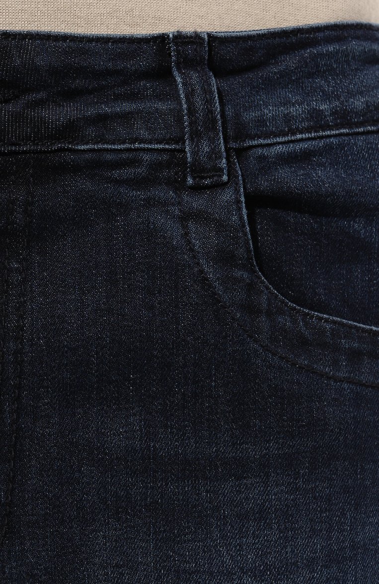Мужские джинсы DIRK BIKKEMBERGS темно-синего цвета, арт. PBM/D0006 | Фото 5 (Силуэт М (брюки): Прямые; Кросс-КТ: Деним; Длина (брюки, джинсы): Стандартные; Материал сплава: Проставлено; Материал внешний: Хлопок, Деним; Детали: Потертости; Драгоценные камни: Проставлено; Стили: Кэжуэл)