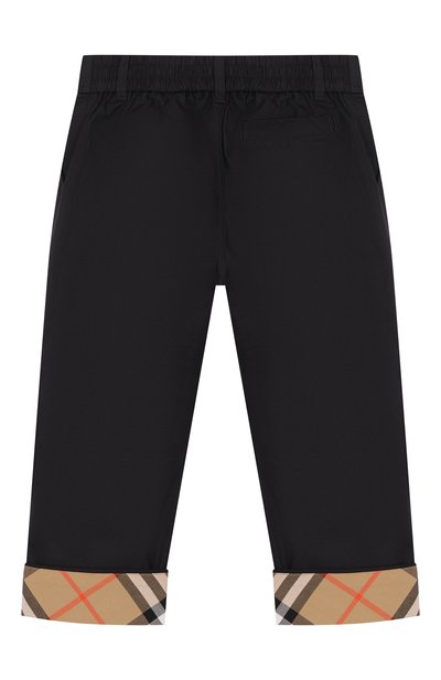 Хлопковые брюки BURBERRY черного цвета по цене 29950 руб., арт. 8117171, фото 2 Хлопковые брюки BURBERRY, арт. 8117171, фото 2