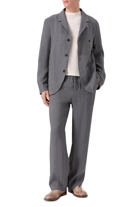 Льняные брюки Hannes Roether TRA21VEL.6069 Серый  TRA21VEL.6069 Фото 2