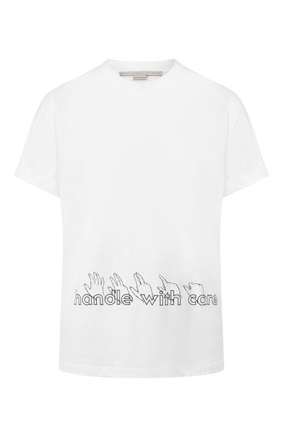 Женская хлопковая футболка STELLA MCCARTNEY, арт. 457142/SNW65