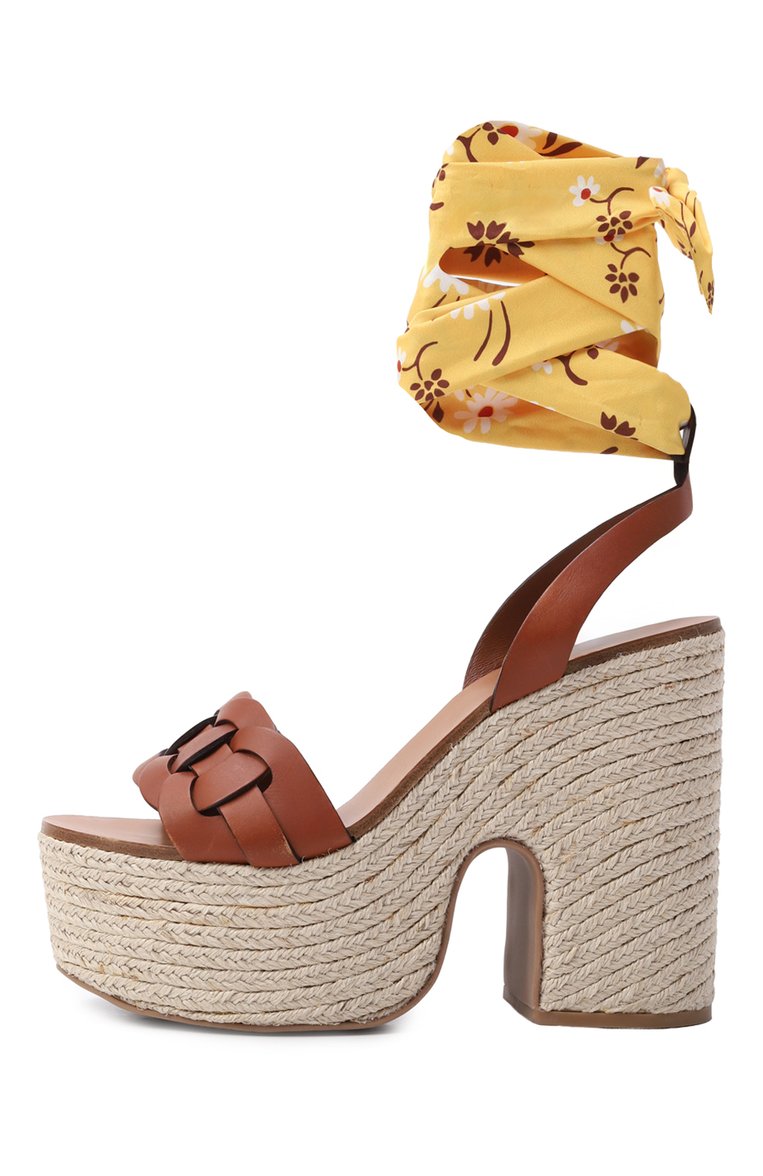 Кожаные босоножки MIU MIU, арт. 5XZ444-3L81-F00C1-125, фото 2