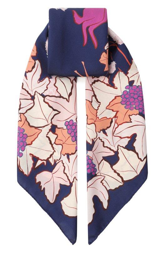 Шелковый платок Rue des Saules Petitjean Paris 7C27 Разноцветный 7C27