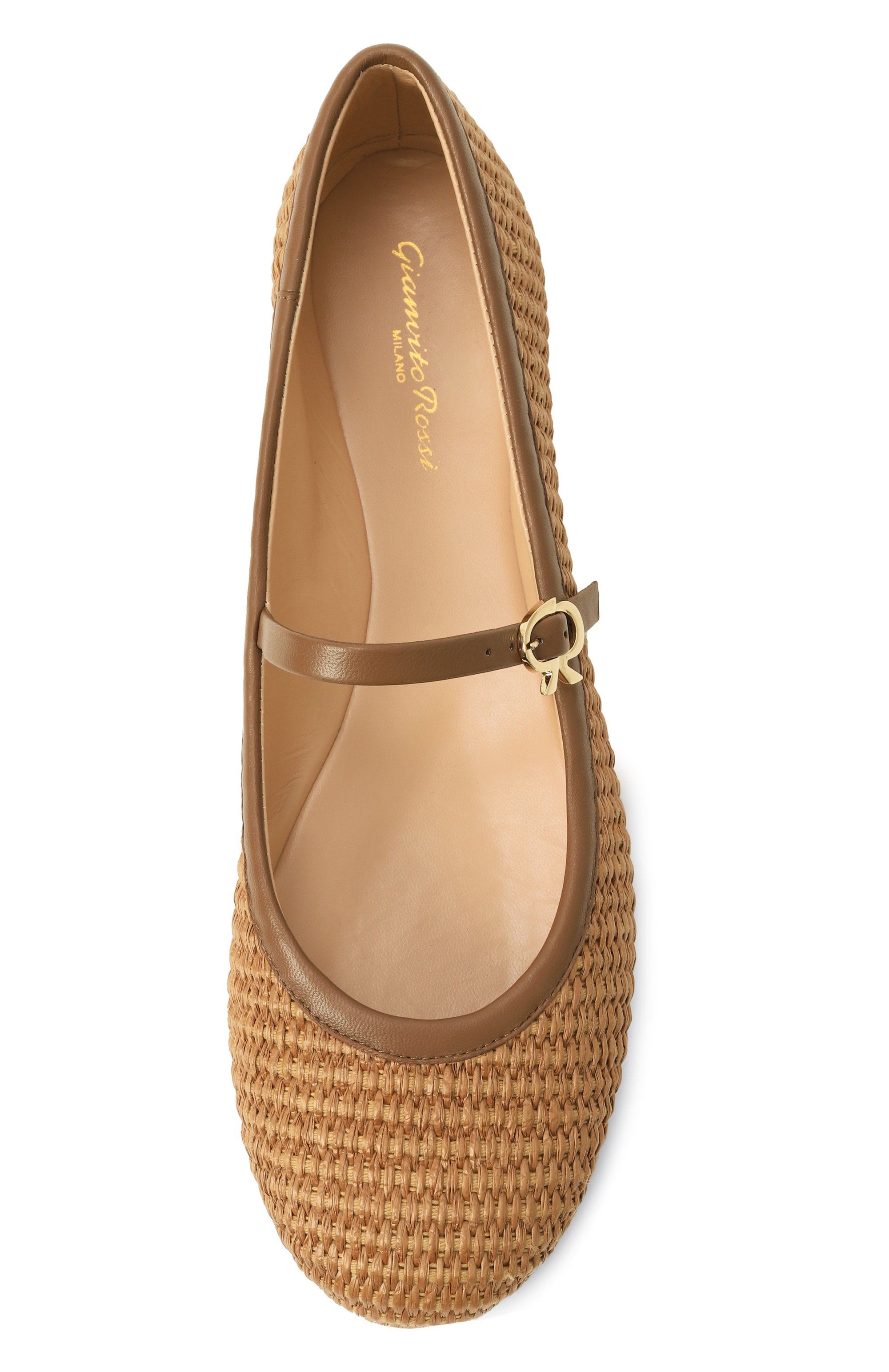 Балетки carla из рафии GIANVITO ROSSI, арт. G22223.05G0M.MBNCUCU, фото 6