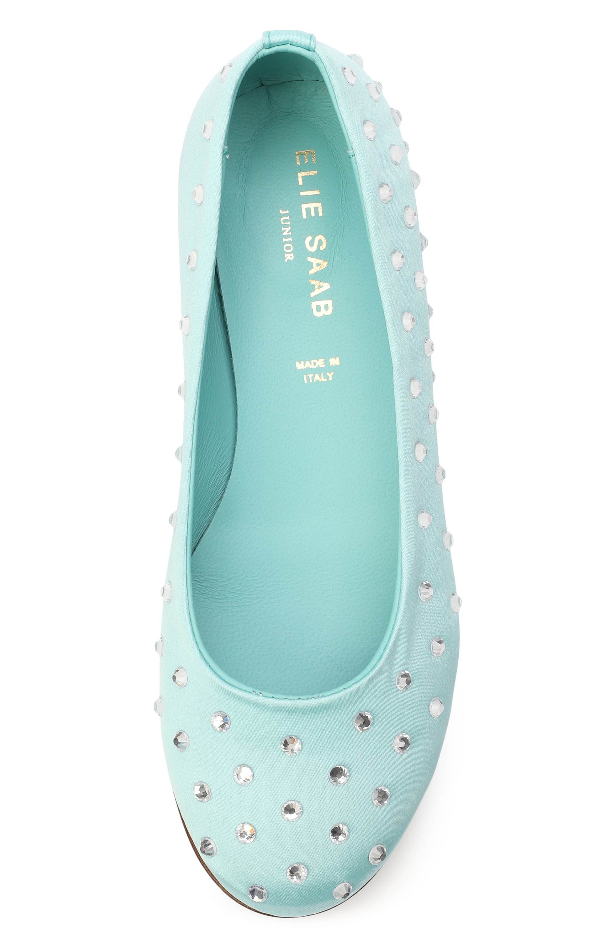 Балетки ELIE SAAB JUNIOR бирюзового цвета по цене 33600 руб., арт. 80879-VAR4/28-35, фото 4 Балетки ELIE SAAB JUNIOR, арт. 80879-VAR4/28-35, фото 4