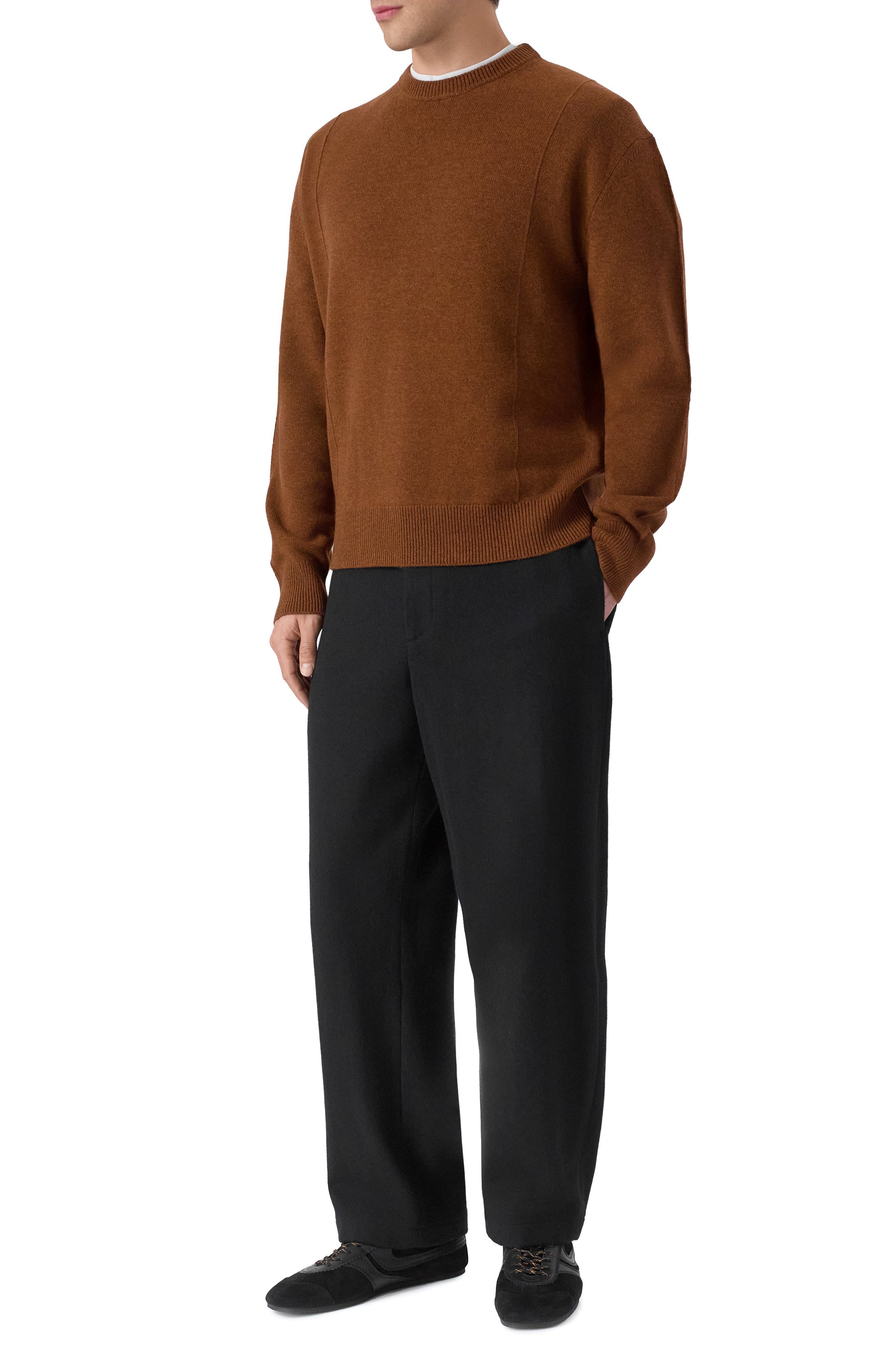 Свитер из шерсти и кашемира JIL SANDER коричневого цвета по цене 169500 руб., арт. J21GP0194/J14818, фото 2 Свитер из шерсти и кашемира JIL SANDER, арт. J21GP0194/J14818, фото 2