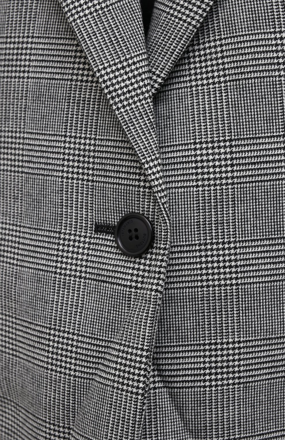 Шерстяной жакет VETEMENTS, арт. WAH21JA023 1204/BLACK / WHITE CHECK, фото 6