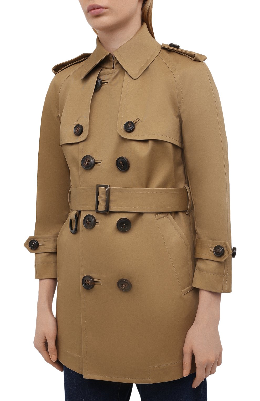 Хлопковый тренч DSQUARED2 бежевого цвета по цене 164000 руб., арт. S72AH0071/S53571, фото 3 Хлопковый тренч DSQUARED2, арт. S72AH0071/S53571, фото 3